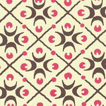 Red and Brown Crescent Print Italian Paper ~ Carta Varese Italy